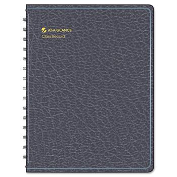 AT-A-GLANCE Undated Class Record Book, 10 7/8 x 8 1/4, Black