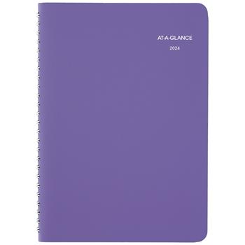 AT-A-GLANCE Block Format Weekly/Monthly Appointment Book, 12 Month, 4-7/8&quot; x 8&quot;, Beautiful Day, Jan 2024 - Dec 2024