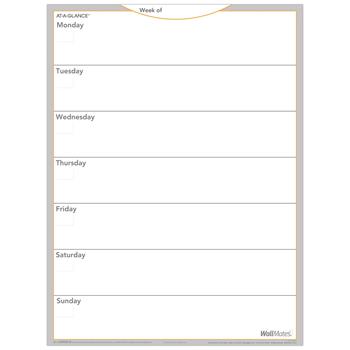 AT-A-GLANCE WallMates Self-Adhesive Dry Erase Weekly Planning Surface, 18&quot; x 24&quot;