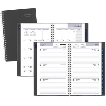 AT-A-GLANCE Academic Weekly/Monthly Planner, 12 Months, July Start, 2022-2023, 4-7/8&quot; x 8&quot;, Charcoal
