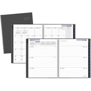 AT-A-GLANCE Academic Weekly/Monthly Planner, 12 Months, July Start, 8-1/2&quot; x 11&quot;, Charcoal, 2023-2024