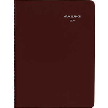 AT-A-GLANCE DayMinder Weekly Appointment Book, 8&quot; x 11&quot;, Burgundy, 2022