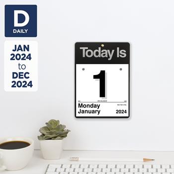 AT-A-GLANCE Today Is Daily Wall Calendar Refill, 12 Month, 6&quot; x 6&quot;, White, Jan 2024 - Dec 2024