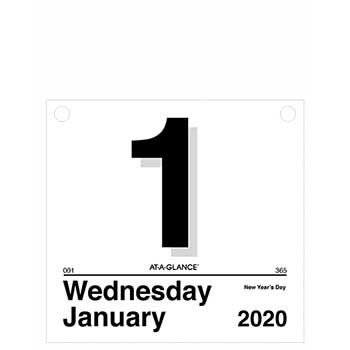 AT-A-GLANCE Today Is Daily Wall Calendar Refill, 8 1/2&quot; x 8&quot;, White, 2021