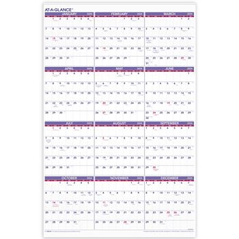 AT-A-GLANCE Yearly Wall Calendar, 24 in x 36 in, 2024
