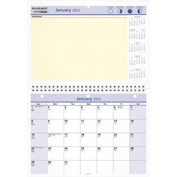 AT-A-GLANCE QuickNotes Desk/Wall Calendar, 11&quot; x 8&quot;, 2023