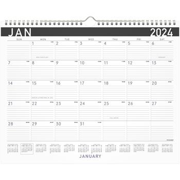 AT-A-GLANCE Contemporary Medium Monthly Wall Calendar, 15 in x 12 in, 2024