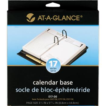 AT-A-GLANCE 17-Style Loose Leaf Desk Calendar Base, 3.5 in x 6.5 in, Black