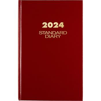 AT-A-GLANCE Standard Diary Recycled Daily Reminder, Red, 7 11/16 in x 12 1/8 in, 2024