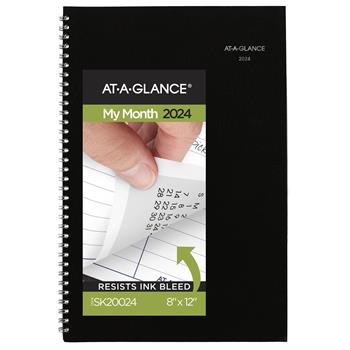 AT-A-GLANCE DayMinder Monthly Planner, 14 Month, 7-7/8&quot; x 11-7/8&quot;, Black Two-Piece Cover, Dec 2023 - Jan 2025