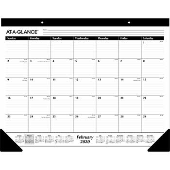 AT-A-GLANCE Ruled Desk Pad, 22&quot; x 17&quot;, 2020