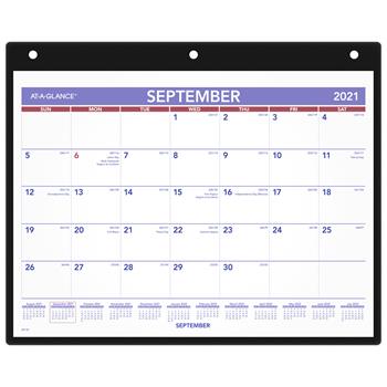 AT-A-GLANCE Monthly Desk/Wall Calendar, 11 x 8-1/4, White, 2021-2022