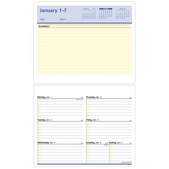 AT-A-GLANCE Flip-A-Week Desk Calendar Refill with QuickNotes, 5 5/8 in x 7 in, White, 2024