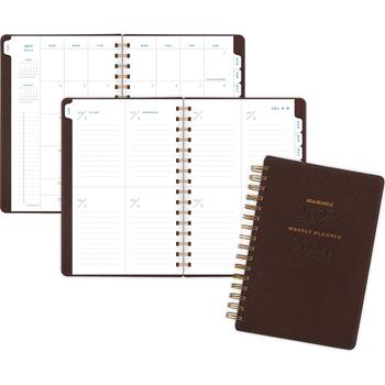 AT-A-GLANCE Signature Collection Academic Planner, 5-3/8 x 8-1/2, Distressed Brown, 2023-2024