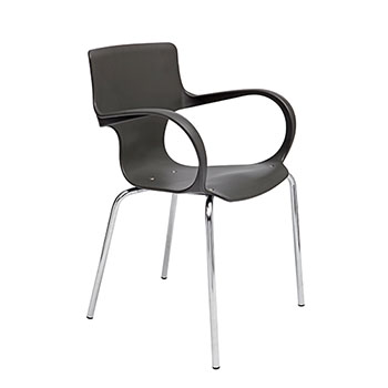 Alba Sofia Reception Chair, Black, 4/ST