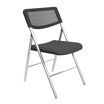 Alba Folding Reception Chair, Black, 2/ST