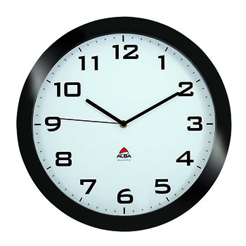 Alba™ Wall Clock, Analog, Black
