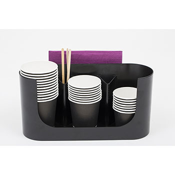 Alba Rendez-Vous Cup Tray, 5 Compartments, Black