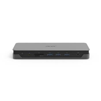 Acer USB Type-C Gen 1 Dock, for Notebook/Monitor, 3 Displays Supported, 4K, Full HD, 1 x USB 3.1 Type-C Ports, 3 x USB Type-A Ports, USB Type-A, 1 x USB Type-C Ports, HDMI, 1 x DisplayPorts