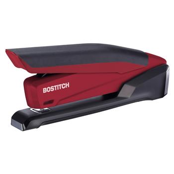 Bostitch InPower Spring-Powered Desktop Stapler, 20 Sheet Capacity, Red