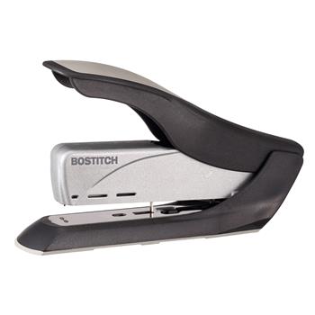 Bostitch Spring-Powered Heavy Duty Stapler, 65 Sheet Capacity, Black/Silver