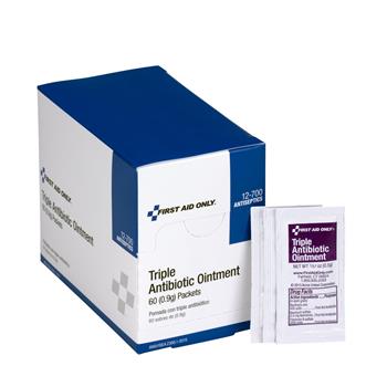 First Aid Only Triple Antibiotic Ointment, 0.5 g Packet, 60/Box