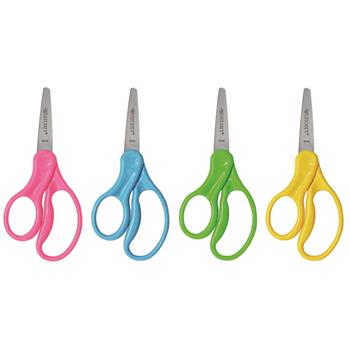 Westcott Kids Scissors, 5 in, Pointed, Left Handed, Assorted Colors