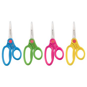 Westcott Kids Scissors, Antimicrobial Protection, 5 in, Pointed, Assorted Colors