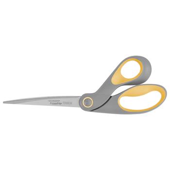 Westcott ExtremEdge Titanium Bonded Scissors, 9 in, Bent, Gray/Orange