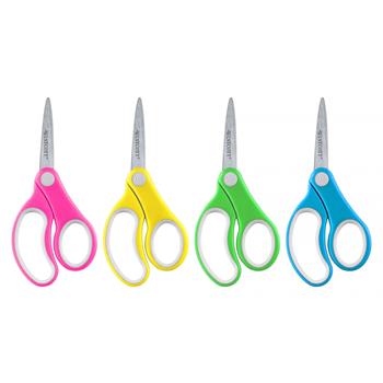 Westcott Soft Handle Kids Scissors, 5 in, Pointed, Assorted Colors