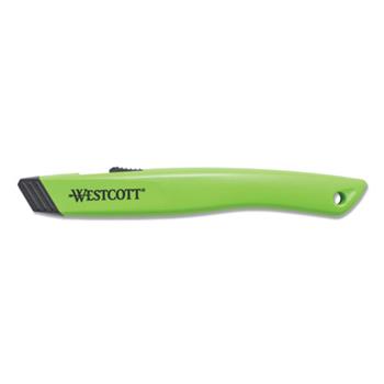 Westcott Safety Ceramic Blade Box Cutter, 5 1/2 in, Green