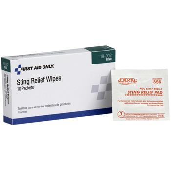 PhysiciansCare First Aid Sting Relief Pads, 10/BX