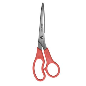 Westcott&#174; Value Line Stainless Steel Scissors, 8 in. Straight, Red