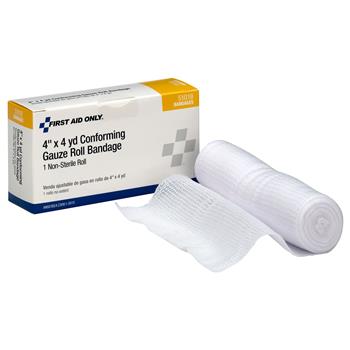 PhysiciansCare First Aid Conforming Gauze Bandage, 4&quot; wide