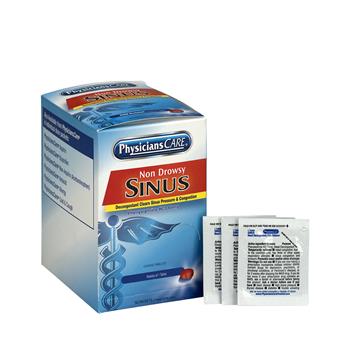 PhysiciansCare&#174; Non-Drowsy Sinus Decongestant Tablets, 1/Pack, 10mg, 50 Packs/Box