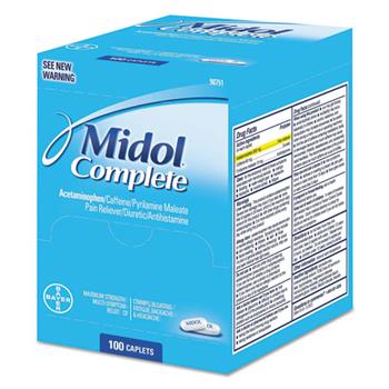 Midol Complete Menstrual Caplets, Two-Pack, 50 Packs/Box