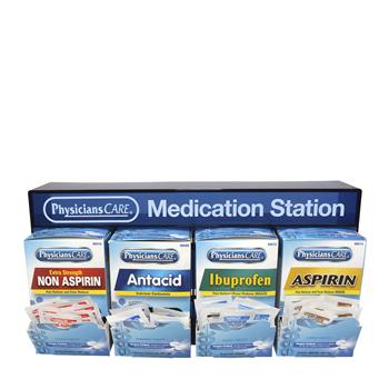 PhysiciansCare&#174; Medication Station: Aspirin, Ibuprofen, Non Aspirin Pain Reliever, Antacid