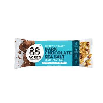 88 Acres Dark Chocolate Sea Salt Seed Oat Bar, 1.6 oz, 9 Bars/Box