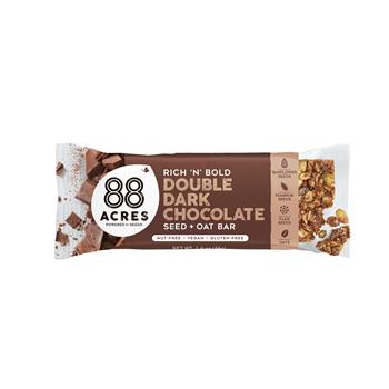 88 Acres Double Dark Chocolate Seed Oat Bar, 1.6 oz, 9 Bars/Box, 6 Boxes/Case