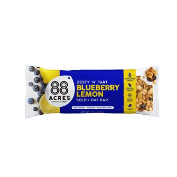 88 Acres Blueberry Lemon Seed Oat Bar, 1.6 oz, 9 Bars/Box, 6 Boxes/Case