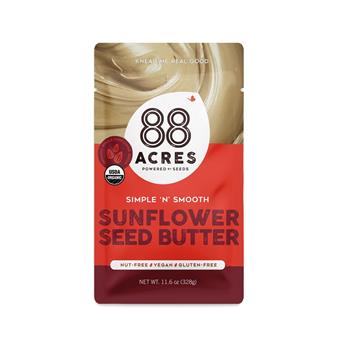 88 Acres Sunflower Seed Butter Pouch, 11.6 oz, 10 Pouches/Box
