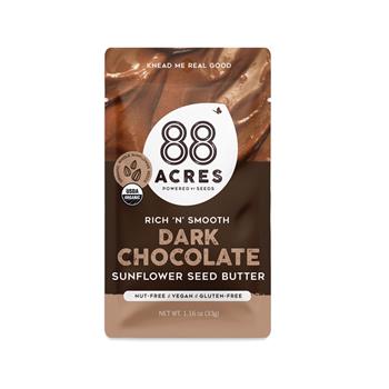 88 Acres Dark Chocolate Sunflower Seed Butter Pouch, 1.16 oz, 10 Pouches/Box