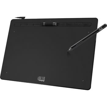 Adesso Graphic Tablet, Wide Screen, Black, 12 in x 7 in
