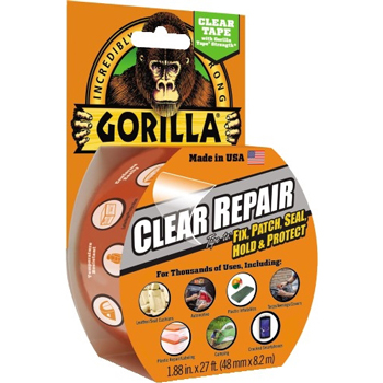 Gorilla Glue&#174; Repair, 7 Mil, 2&quot; x 27&#39;, Clear, 1/CS