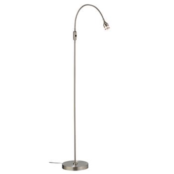 Adesso Home Prospect Adjustable LED Floor Lamp, 45&quot;-56&quot;H, Brushed Steel