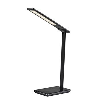 Adesso Home Simplee Declan LED AdessoCharge Desk Lamp, 16&quot;H, Glossy Black