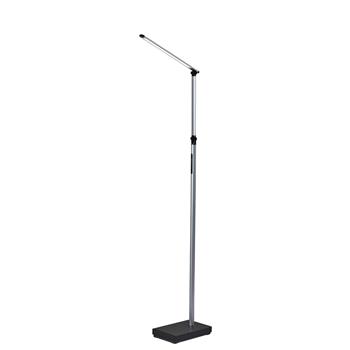 Adesso Home Simplee Lennox LED Floor Lamp, 61.5&quot;H, Black/Silver
