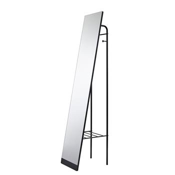 Adesso Home Tillie Floor Mirror with Storage, 58&quot;H, Black