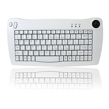 Adesso Mini Keyboard - USB - QWERTY - 89 Keys - White