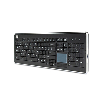 Adesso SlimTouch 4400, Wireless Desktop Touchpad Keyboard, Wireless Connectivity, Black